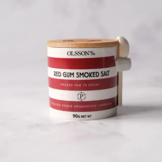 Picture of Stoneware Jar of Olsson's Salt Red Gum Smoked Salt