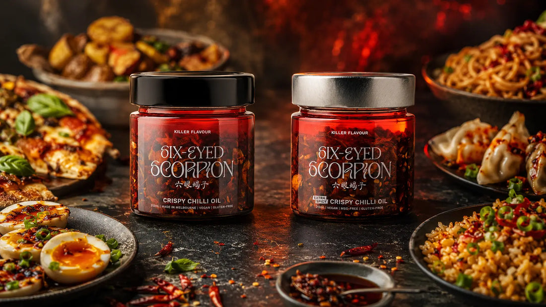 Original vs Extra Spicy Six-Eyed Scorpion Chilli Oil