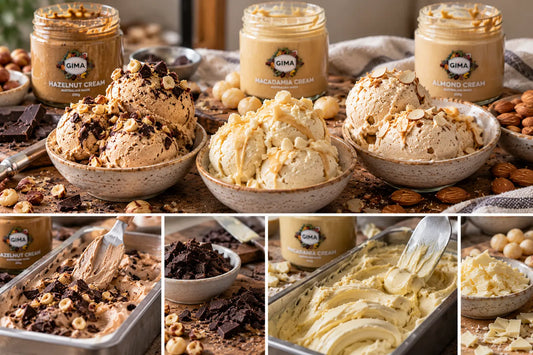 Hazelnut, Macadamia and Almond Gelato: One Base, Three Flavours