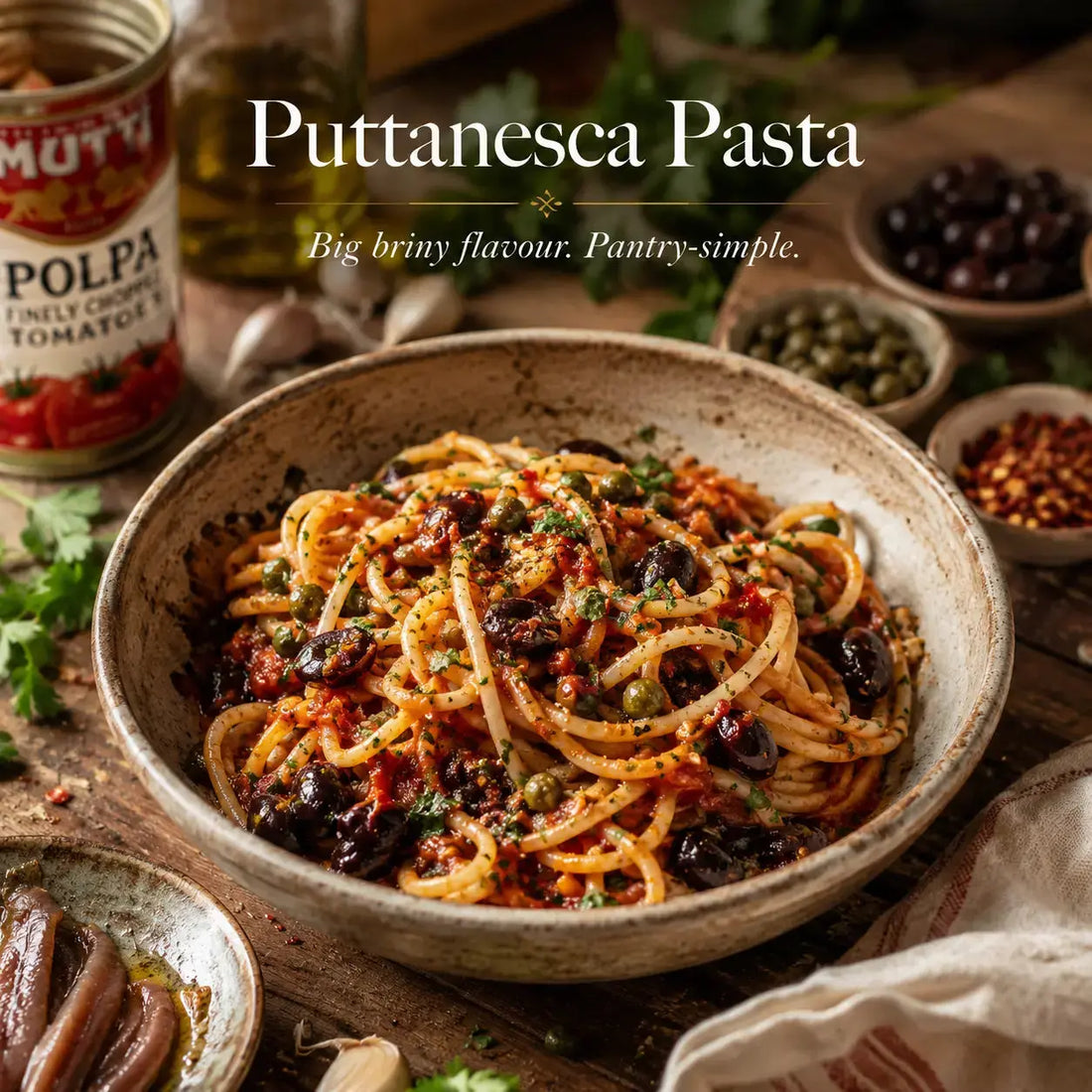 Puttanesca Pasta Recipe: Easy Spaghetti alla Puttanesca Petits Tresors