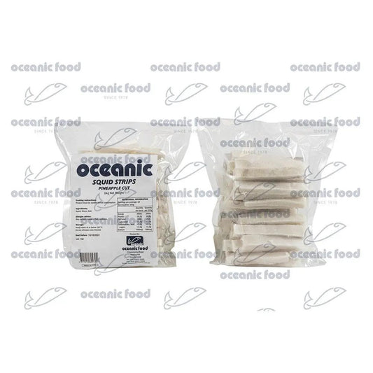 Oceanic Squid Strips Pine/Cut 1 kg – Premium Tender Seafood for Cooking & Grilling Oceanic Food