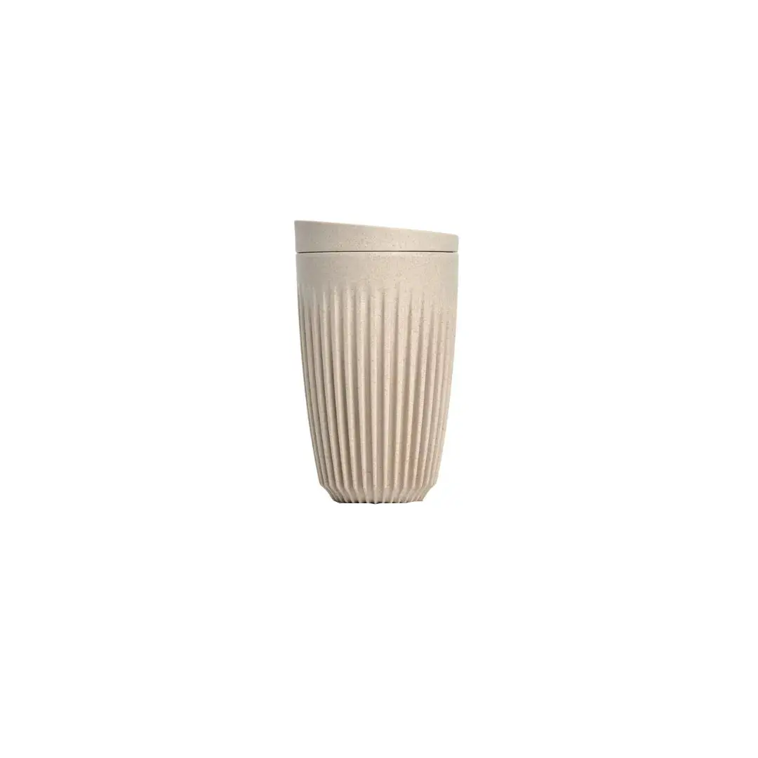 Huskee Cup | Reusable Cup with Lid 12oz/354ml Natural - petitstresors