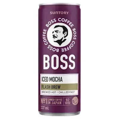 Boss Iced Mocha – Flash‑Brewed Coffee with Rich Chocolate in a 237 mL Can Suntory Boss