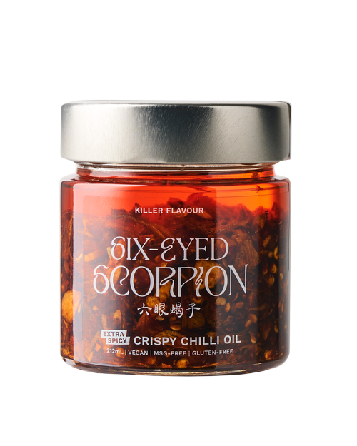 Six-Eyed Scorpion Extra Spicy Crispy Chilli Oil 212ml