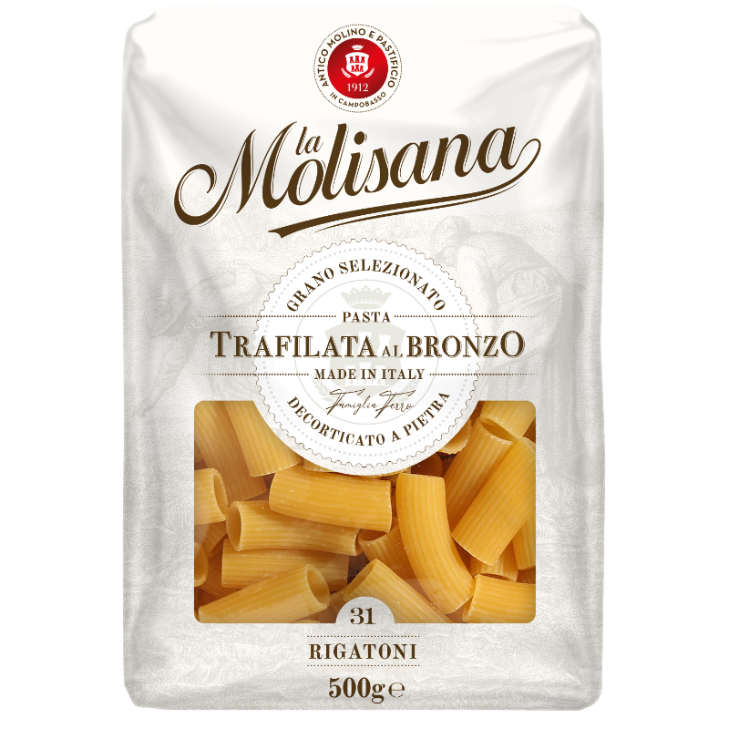La Molisana Rigatoni No. 31 – Authentic Bronze-Cut Italian Pasta 500g - Petits Tresors