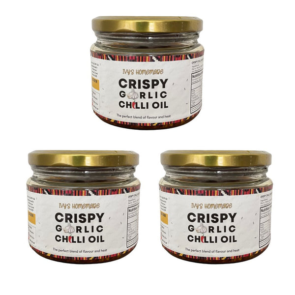 Crispy Garlic Chilli Oil Ivy’s Homemade 3 Pack