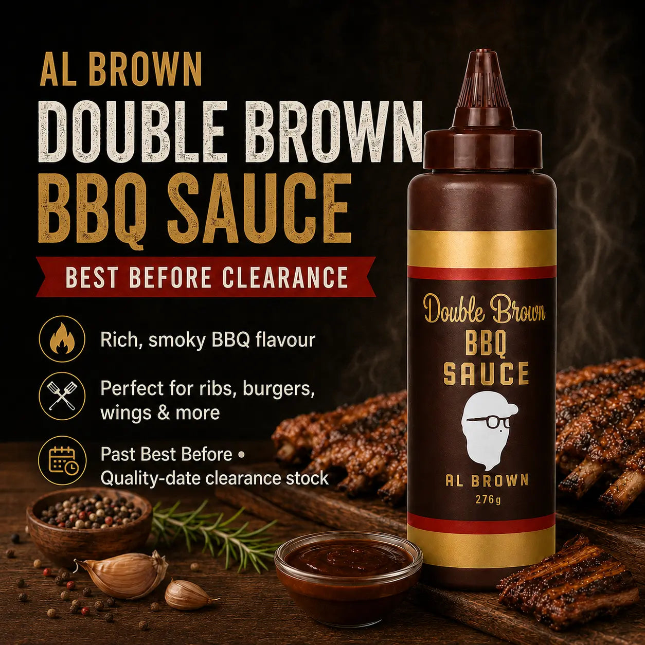 Al Brown Double Brown BBQ Sauce – Best Before Clearance