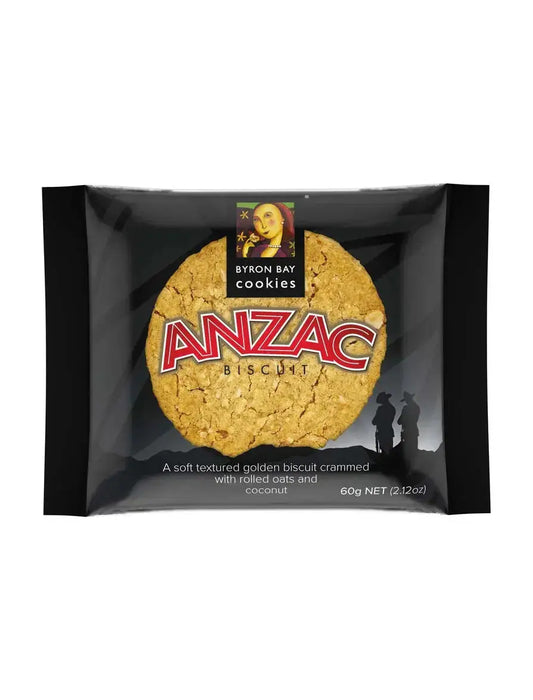 Byron Bay ANZAC Biscuit – 60 g Individually Wrapped Café Treat Byron Bay Cookies