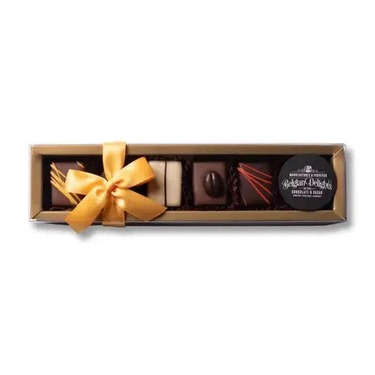 Luxury 6-Piece Chocolate Assortment – Milk, Dark & White Selection Belgian Delights