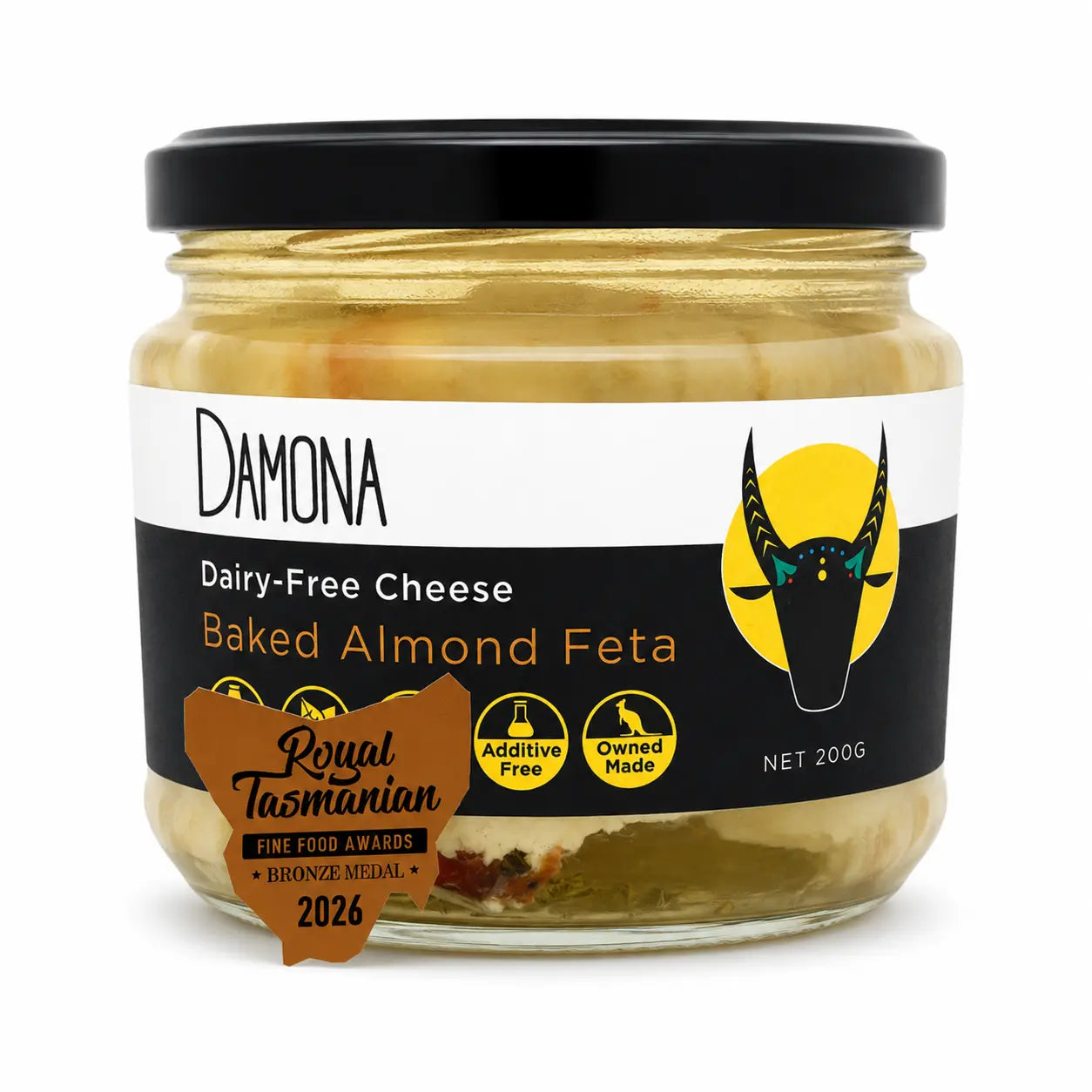 Baked Almond Feta Dairy-Free Cheese by Damona