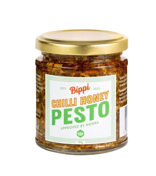 Bippi Chilli Honey Pesto 185 g – Sweet & Spicy Italian-Style Basil Pesto Bippi Chilli