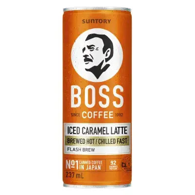 Boss Iced Caramel Latte – 237 mL Flash‑Brewed Coffee with Creamy Caramel Suntory Boss