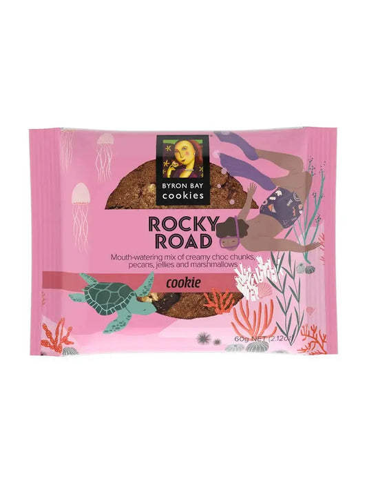 Byron Bay Rocky Road Café Cookie – 60 g Individually Wrapped Byron Bay Cookies