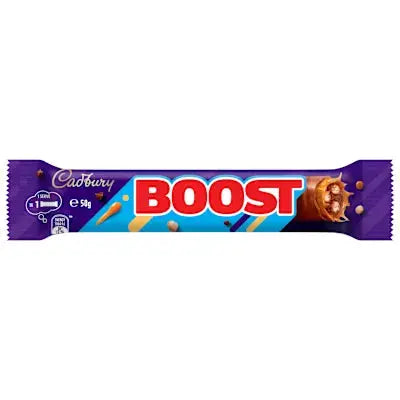 Cadbury Boost Chocolate Bar 50 g – Crunchy Caramel Energy Bar Cadbury