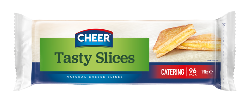 CHEER™ Tasty Catering Slices 1.5 kg (96 Slices) – Australian Made Catering Cheddar Petits Tresors