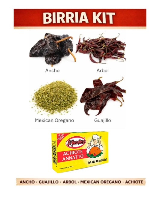 Birria Kit – Dried Ancho, Guajillo & Árbol Chillies, Mexican Oregano & Achiote Paste | Buy Online Australia - Petits Tresors