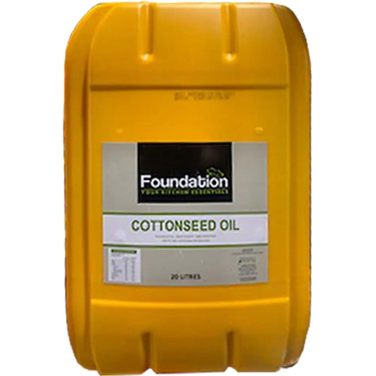 Foundation Cottonseed Oil – 20 L Jerry Can (High Smoke Point Cooking Oil) Foundation
