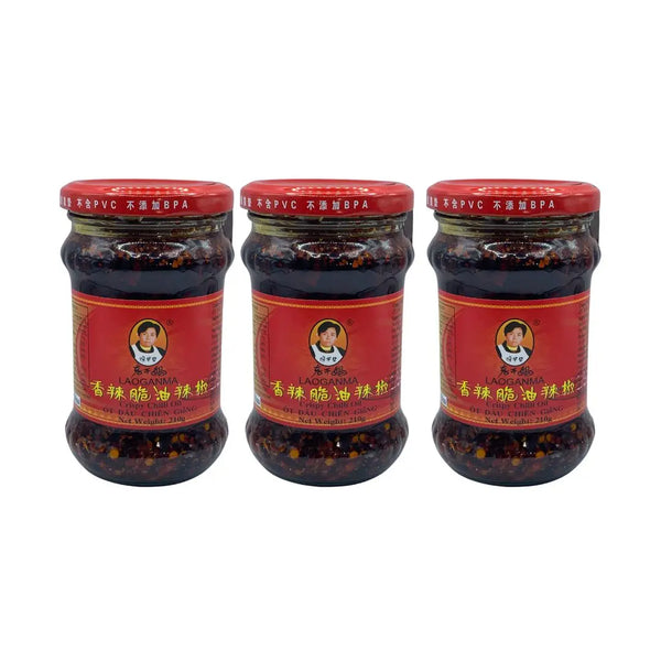 Lao Gan Ma Crispy Chilli Oil 210g x 3 Pack