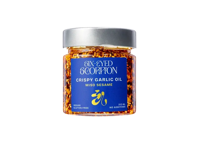 Six-Eyed Scorpion Crispy Garlic Oil: Miso Sesame