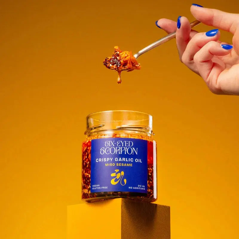 Six-Eyed Scorpion Crispy Garlic Oil: Miso Sesame