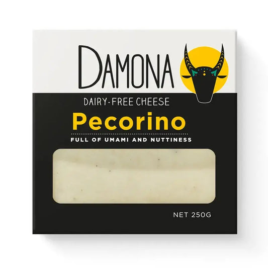 Pecorino dairy free parmesan cheese by Damona Damona