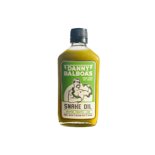Danny Balboa | Snake Oil- Jalapeno, Pineapple & Lime Hot Sauce| Petitstresors Danny Balboas