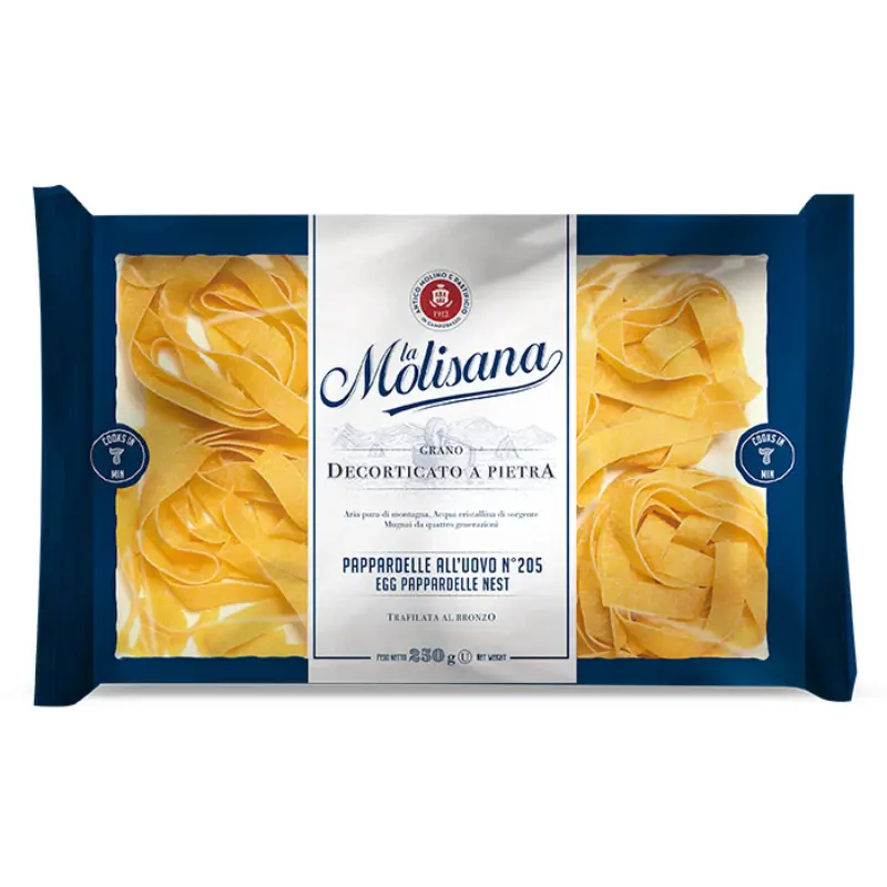 La Molisana 205 Pappardelle Egg Pasta 250 g – Premium Italian Egg Ribbon Pasta La Molisana Pasta