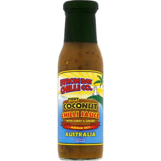 Fiery Coconut Chilli Sauce with Curry & Ginger Byron Bay Chilli Co