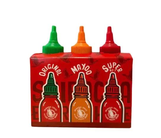 Flying Goose 3×100ml Sriracha Gift Pack – Super Hot Chilli, Mayoo Chilli & Hot Chilli Sauces Flying Goose