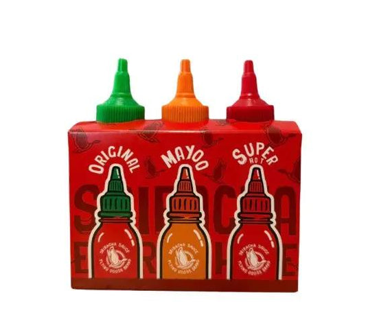 Flying Goose 3×100ml Sriracha Gift Pack – Super Hot Chilli, Mayoo Chilli & Hot Chilli Sauces Flying Goose