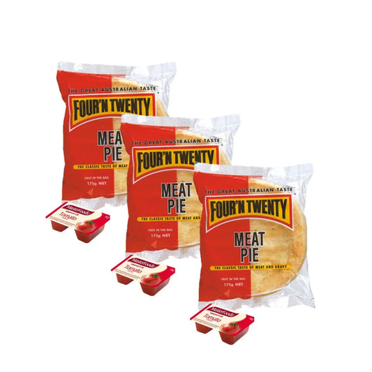 Classic Four and Twenty Meat Pie – 3-Pack with Sauce Four'n Twenty