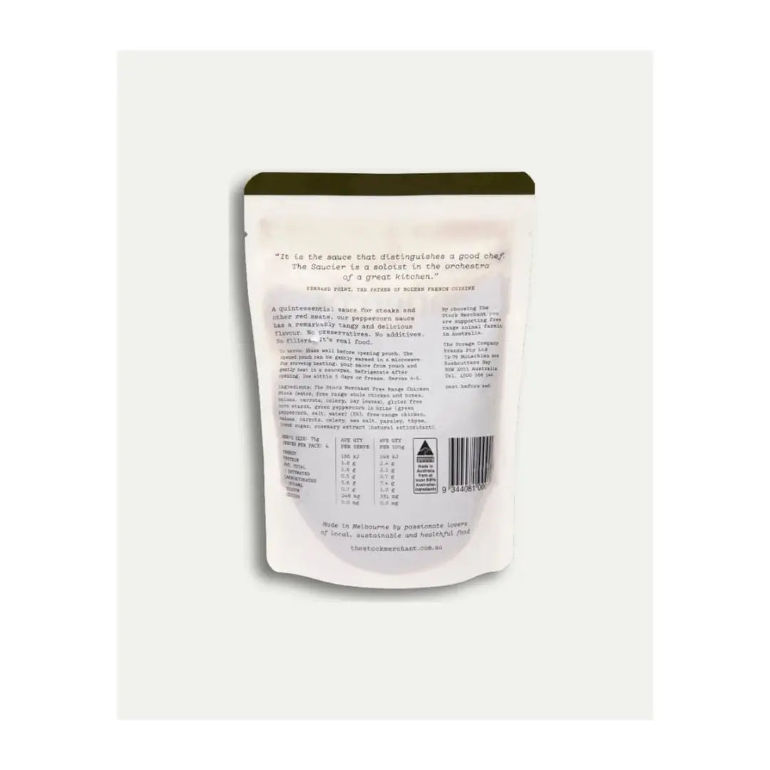 Free Range Peppercorn Sauce 300 g – Crafted by The Stock Merchant The Stock Merchant Sauces