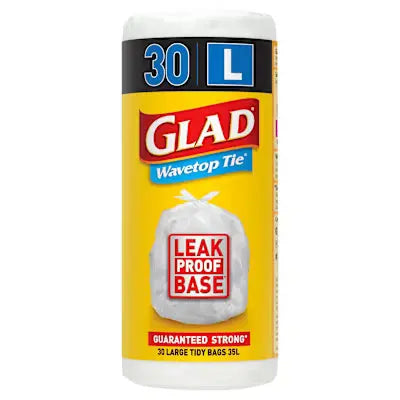 Glad Wavetop Tie Kitchen Tidy Bags Large Glad