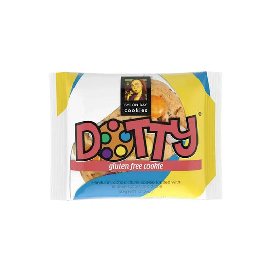 Byron Bay Gluten‑Free Dotty Cookie – 60 g Individually Wrapped Treat Byron Bay Cookies