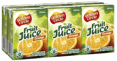Golden Circle Orange Fruit Drink| 200ml | 6 Pack Golden Circle