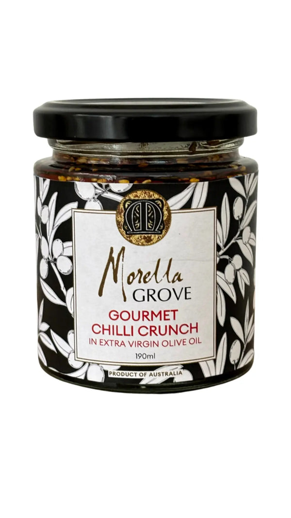 Morella Grove Gourmet Chilli Crunch in Extra Virgin Olive Oil, 125ml, 250ml, 1L| V