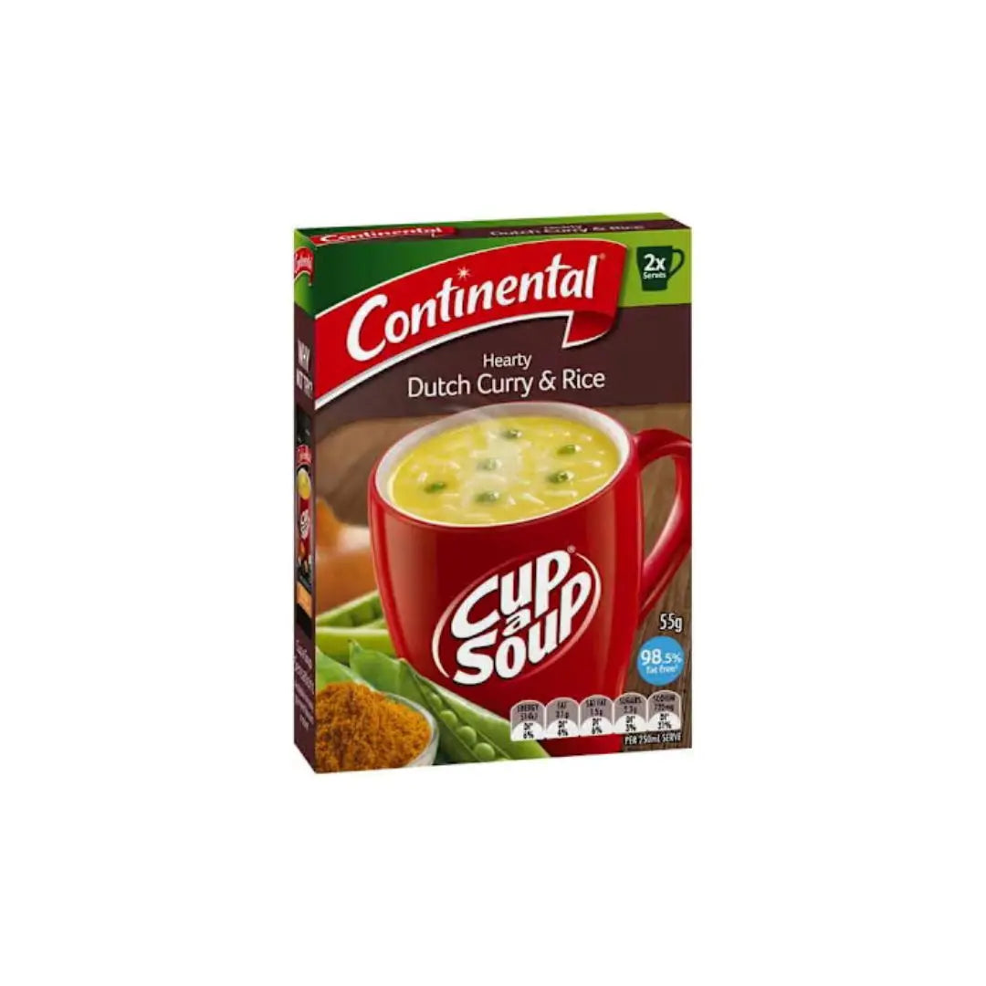 Hearty Dutch Curry & Rice Cup-a-Soup 55g – Quick, Flavorful Instant Soup Continental