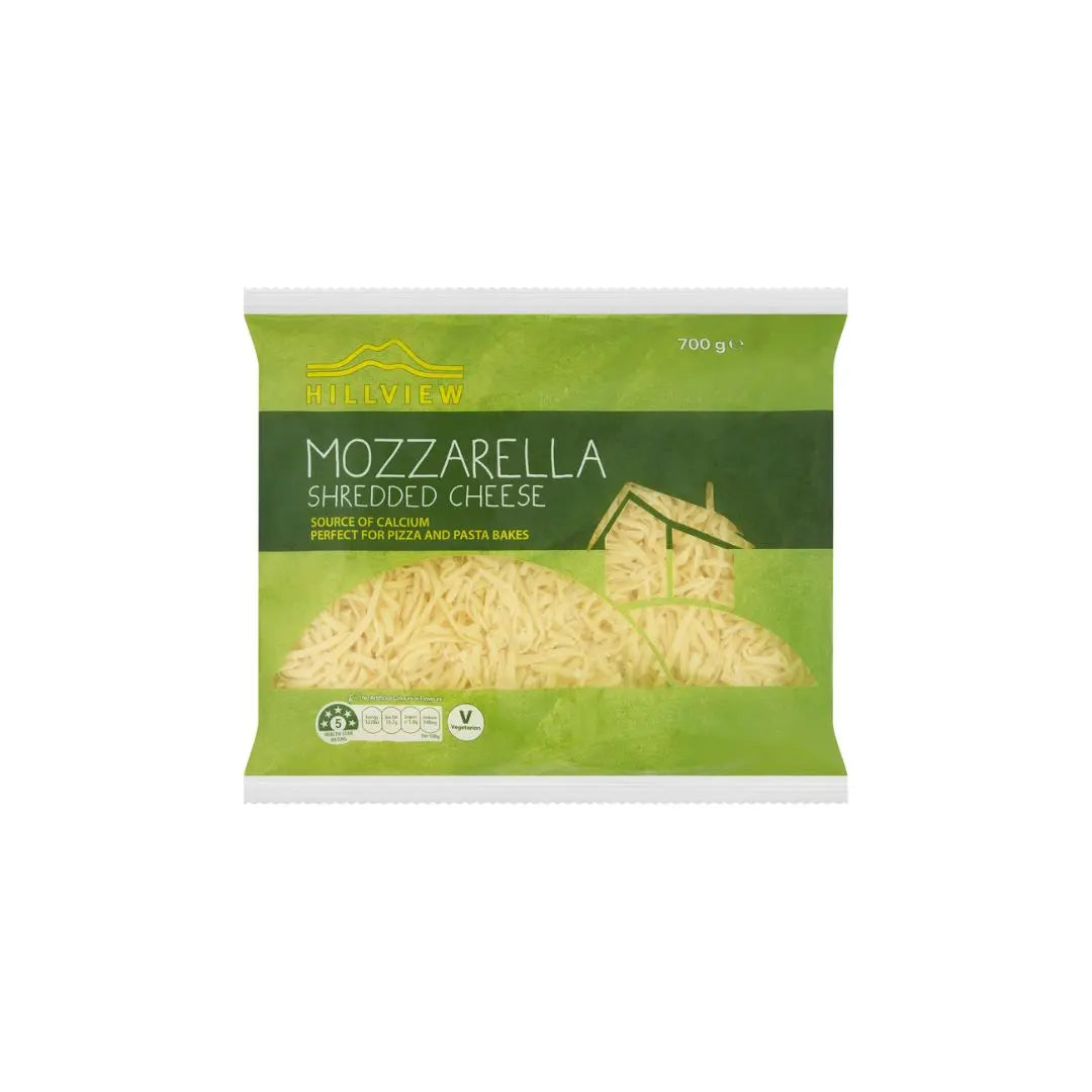 Hillview Mozzarella Shredded Cheese – 700 g Bulk Pack for Everyday Cooking Hillview