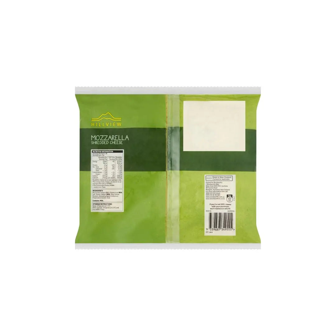 Hillview Mozzarella Shredded Cheese – 700 g Bulk Pack for Everyday Cooking Hillview