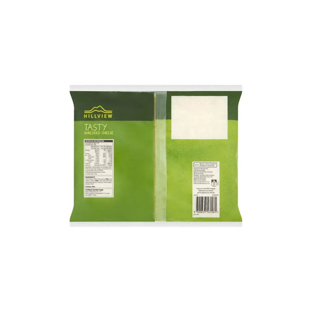 Hillview Tasty Shredded Cheese 700 g – Versatile All‐Purpose Shred for Everyday Cooking Hillview