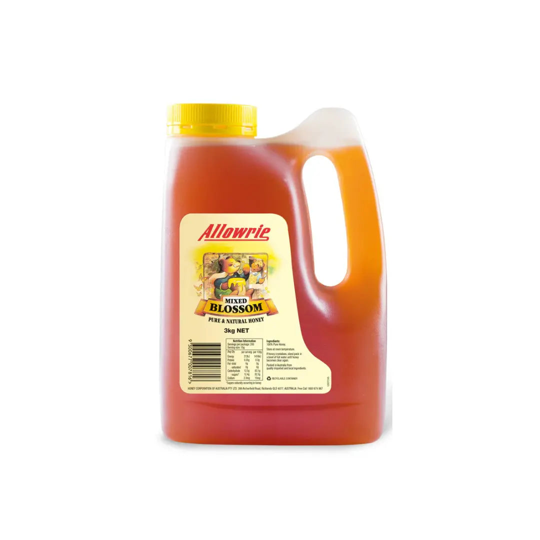 Allowrie Honey 3 kg Bulk Bottle – Premium Australian Blend for Baking & Glazing Allowrie