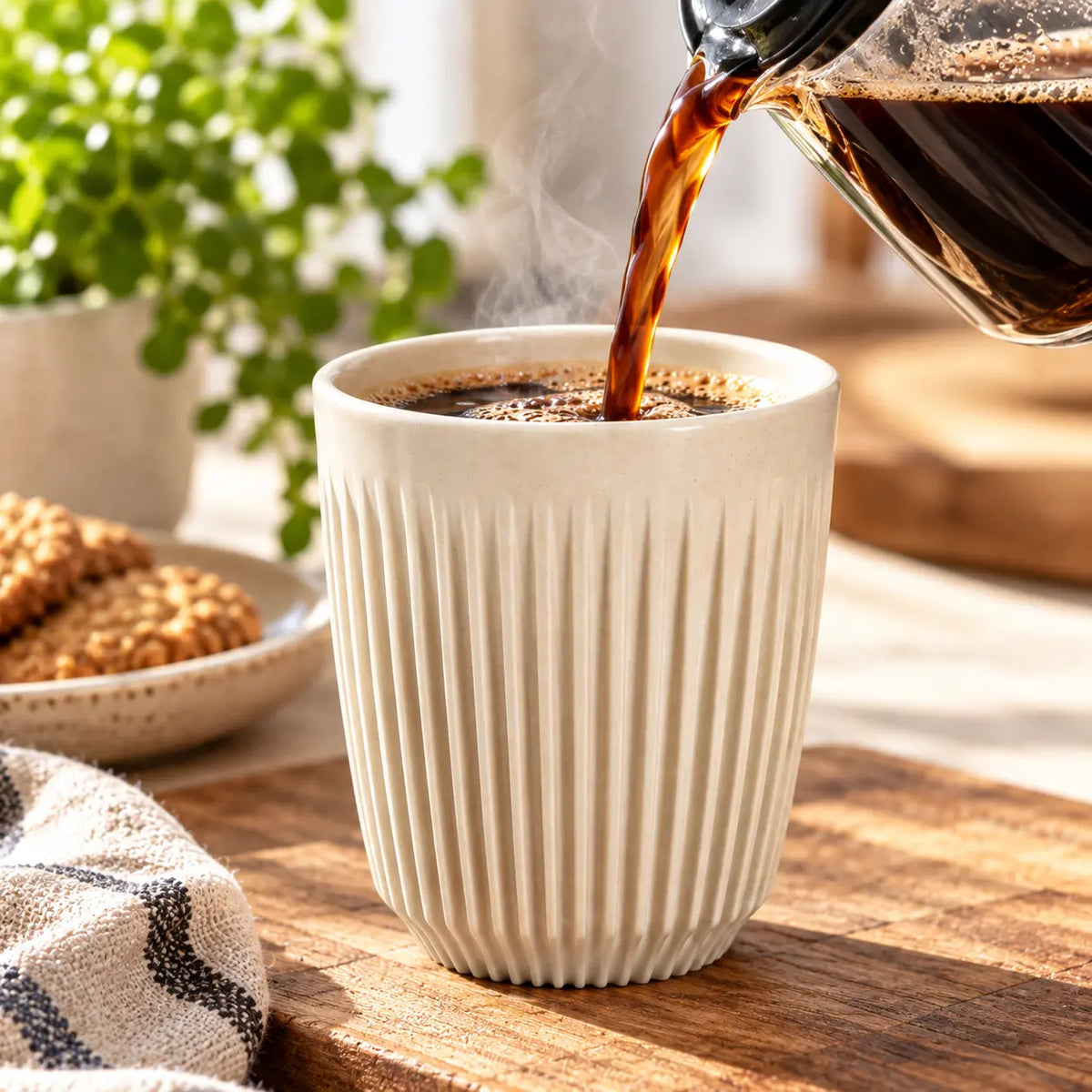 HuskeeOriginal 8oz Natural Reusable Coffee Cup – Cup Only