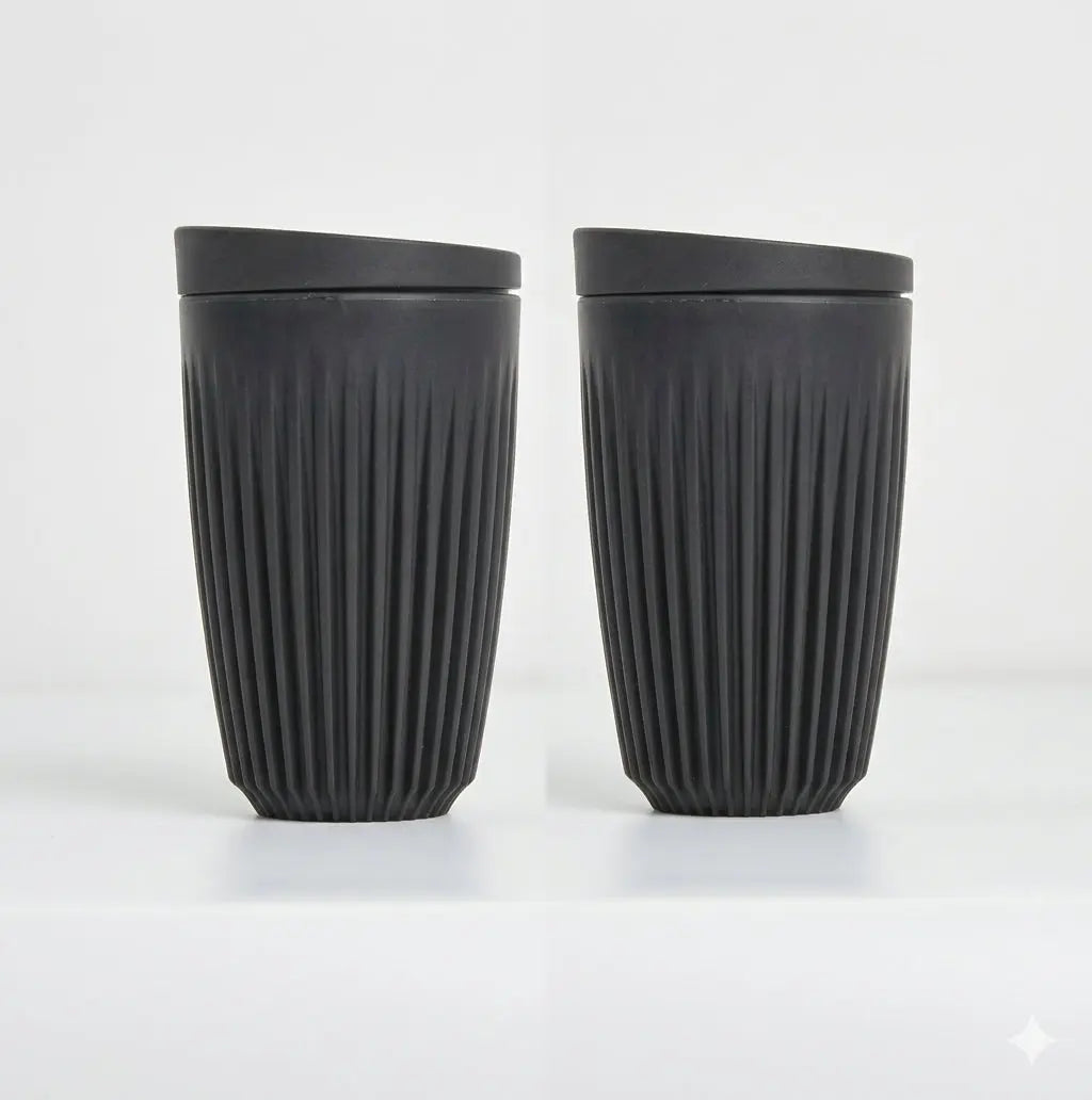HuskeeOriginal Cup with Lid 12oz (354ml) – Charcoal 2 Pack
