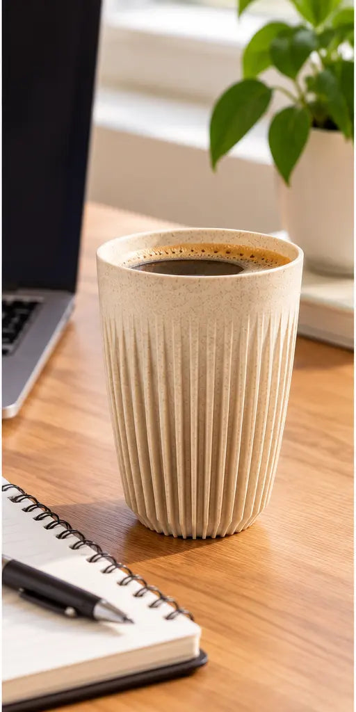 HuskeeOriginal 12oz Natural Reusable Coffee Cup – Cup Only