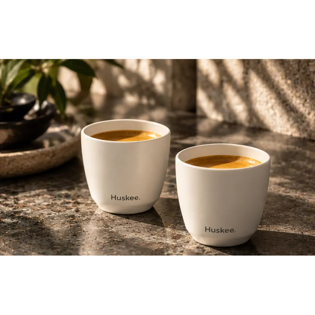 HuskeeSteel 3oz Ceramic Espresso Cups Set of 2 – 90ml