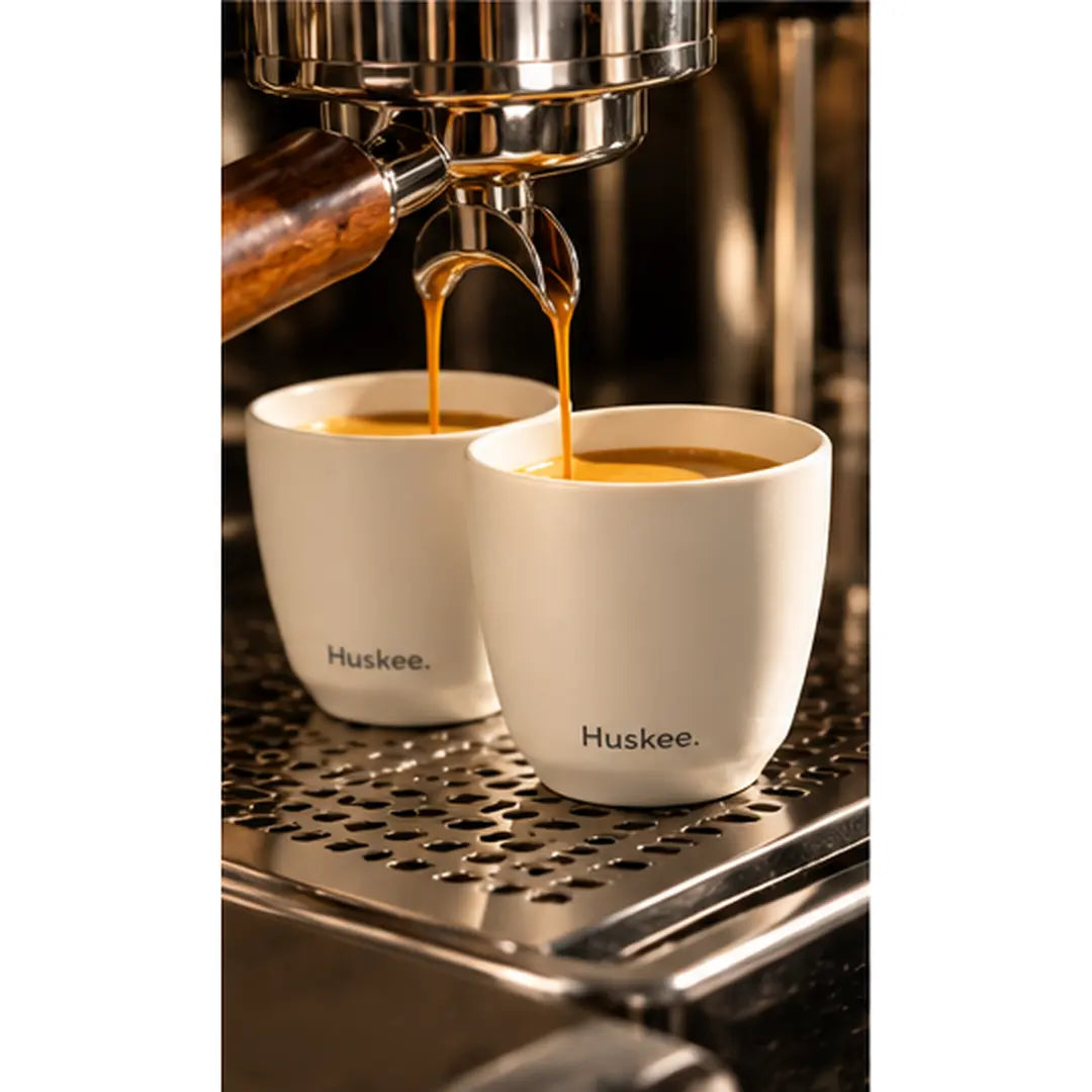 HuskeeSteel 3oz Ceramic Espresso Cups Set of 2 – 90ml