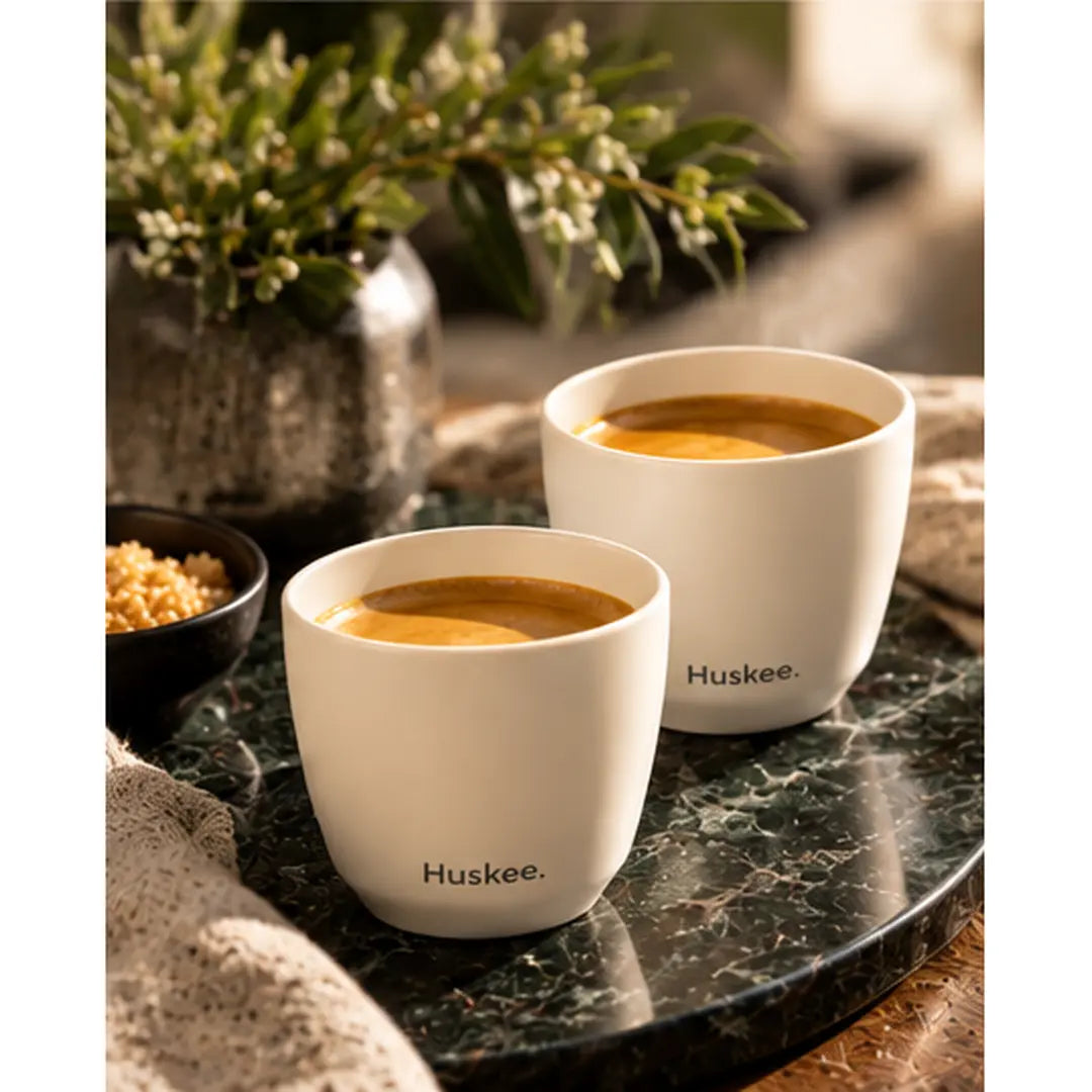 HuskeeSteel 3oz Ceramic Espresso Cups Set of 2 – 90ml