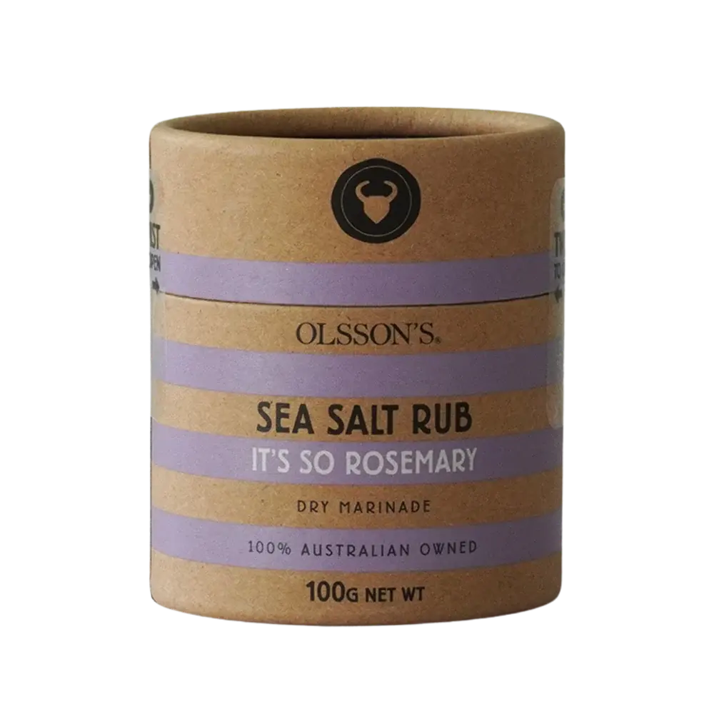 Olsson’s It’s So Rosemary Sea Salt Rub – 100 g Kraft Canister Olsson's Salt