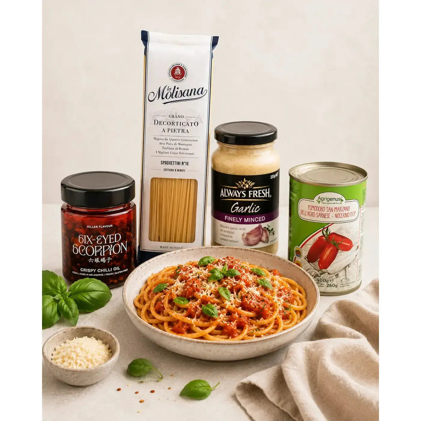 Classic Italian Tomato & Basil Pasta Meal Kit - Petits Tresors