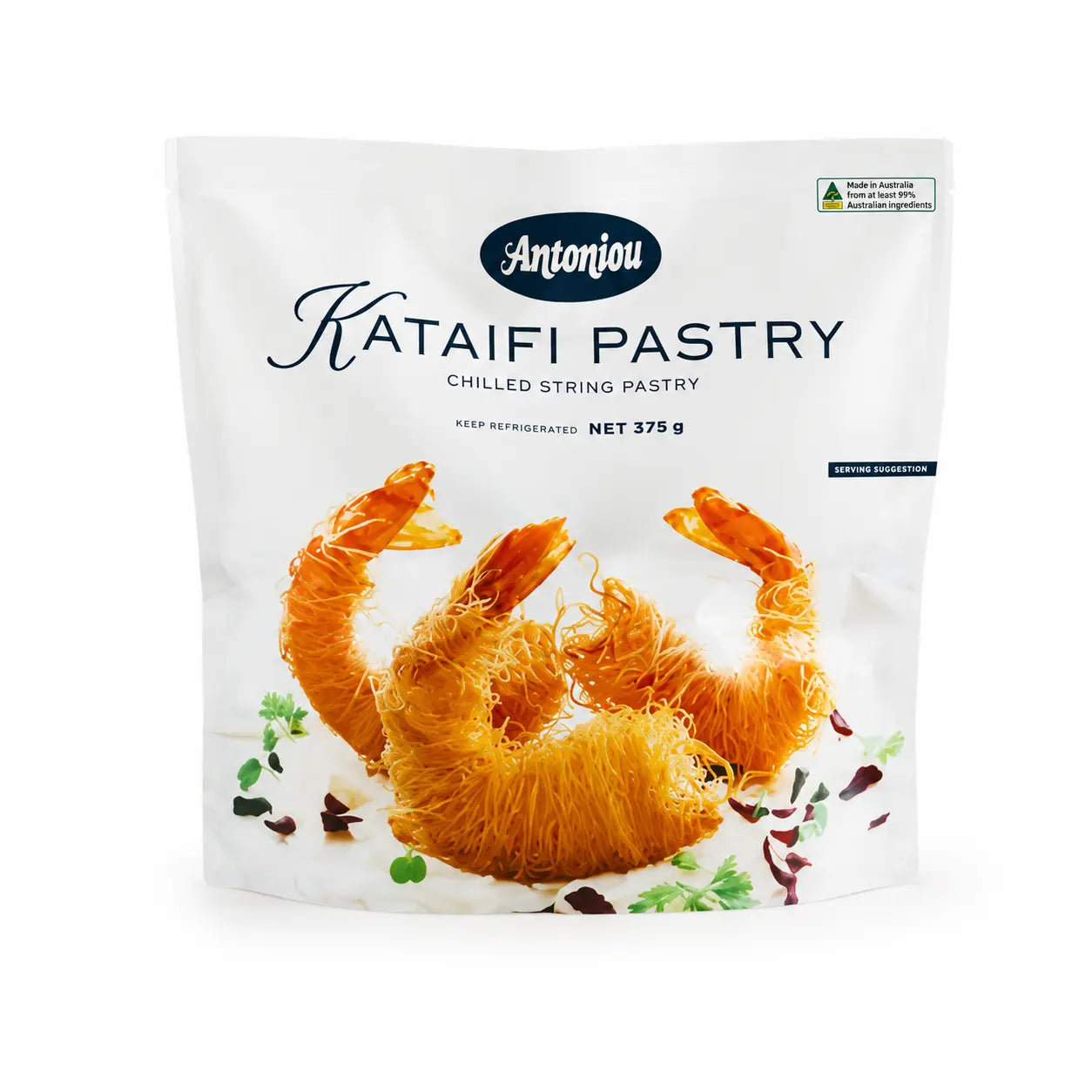 Kataifi String Pastry 375 g – Fine Shredded Filo Dough for Gourmet Baking & Cooking Antoniou